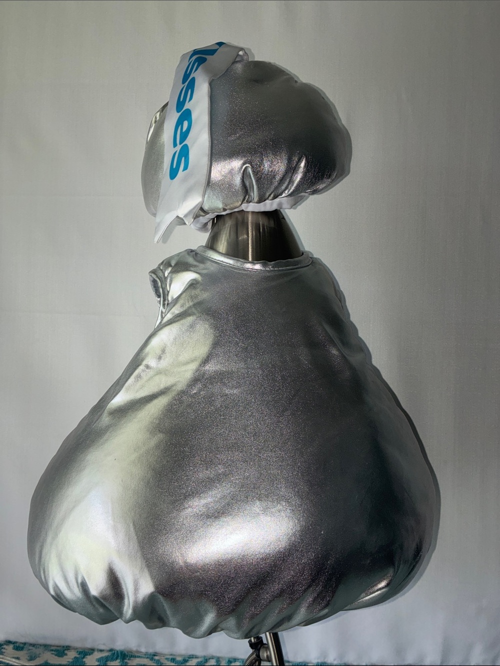 Hersheys Kiss Metallic Silver Kids Halloween Costume with Logo Cap